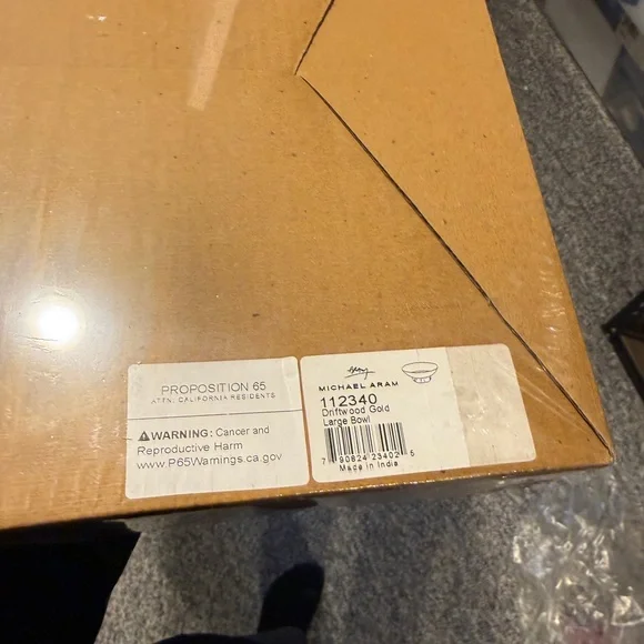 Michael Aram Driftwood Gold Large Bowl. Sealed in box. - Picture 4 of 9